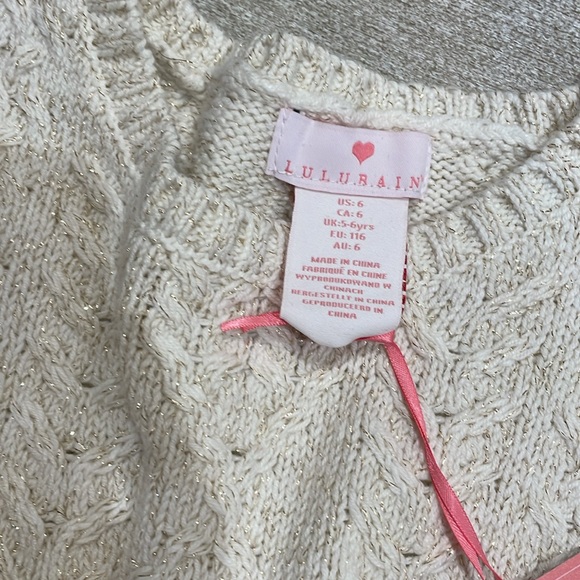 Gold shimmer poncho sweater - Sizes available 5 & 6 yrs - Picture 3 of 6